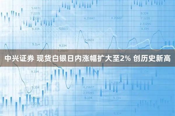 中兴证券 现货白银日内涨幅扩大至2% 创历史新高