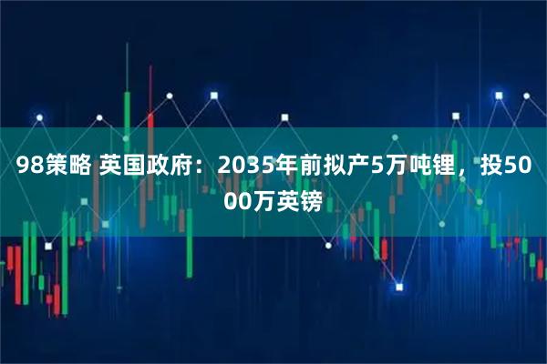 98策略 英国政府：2035年前拟产5万吨锂，投5000万英镑